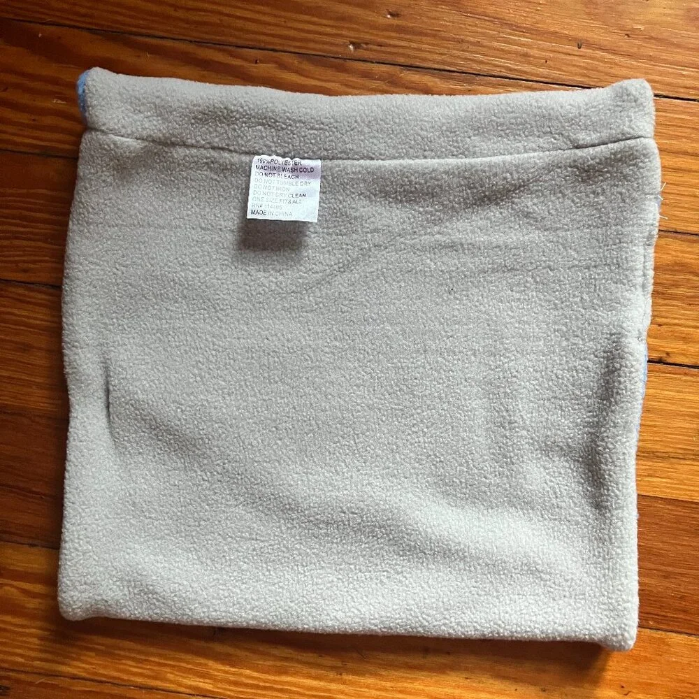 NEW NWT Reversible Fleece Neck Warmer Blue One Size